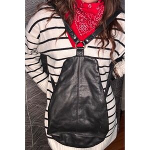 Latico Black leather‎ Backpack